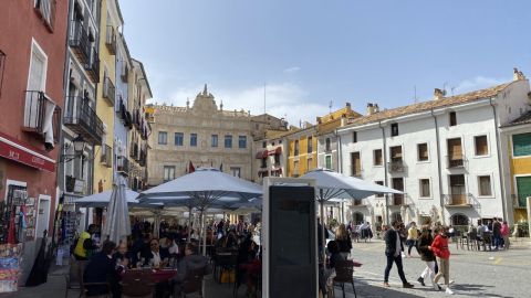 Casco antiguo de Cuenca, durante el Domingo de Ramos de 2021