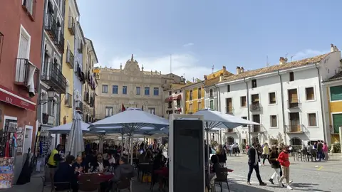 Casco antiguo de Cuenca, durante el Domingo de Ramos de 2021 Casco antiguo de Cuenca, durante el Domingo de Ramos de 2021