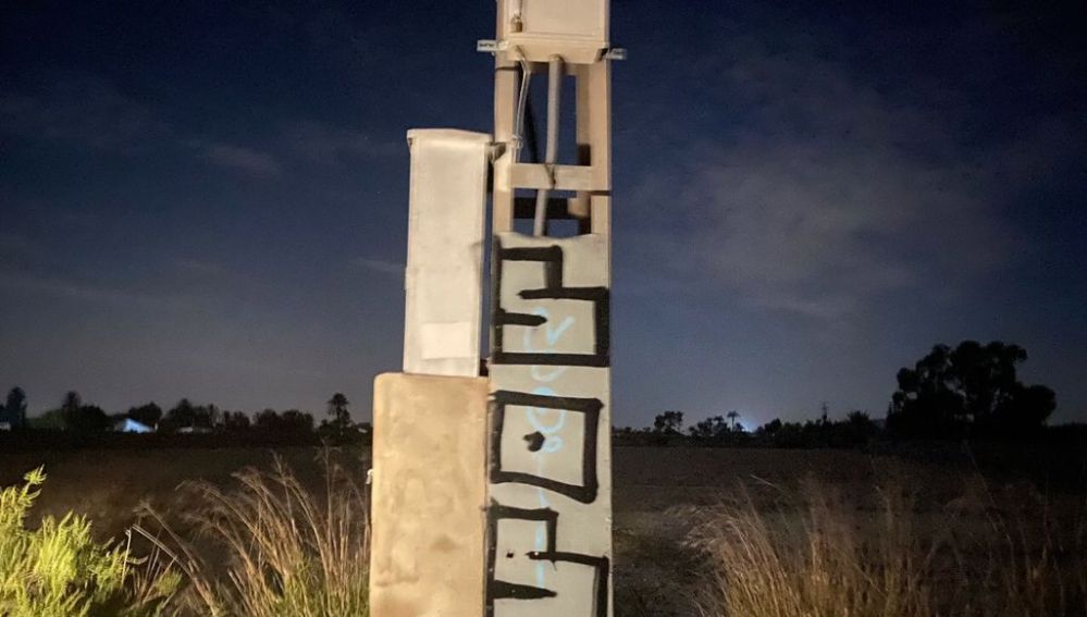 Grafiti en la pedanía de La Hoya de Elche.
