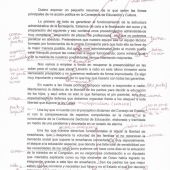 Documento de María Isabel Campuzano corregido por 'Docentes Unidos'