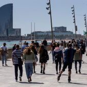 Vista de la playa de la Barceloneta