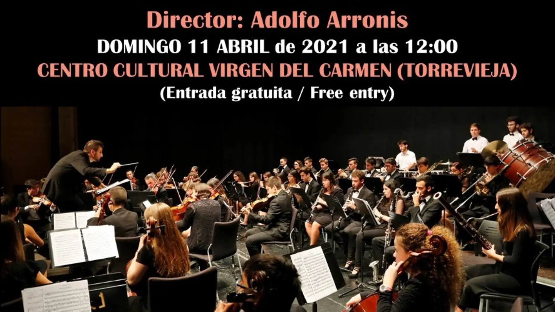 Próximo concierto de la Joven Orquesta Sinfónica de Torrevieja dirigida por Adolfo Arronis