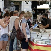 Imatge del Sant Jordi d’estiu del 2020 a Girona. Imatge del Sant Jordi d’estiu del 2020 a Girona.