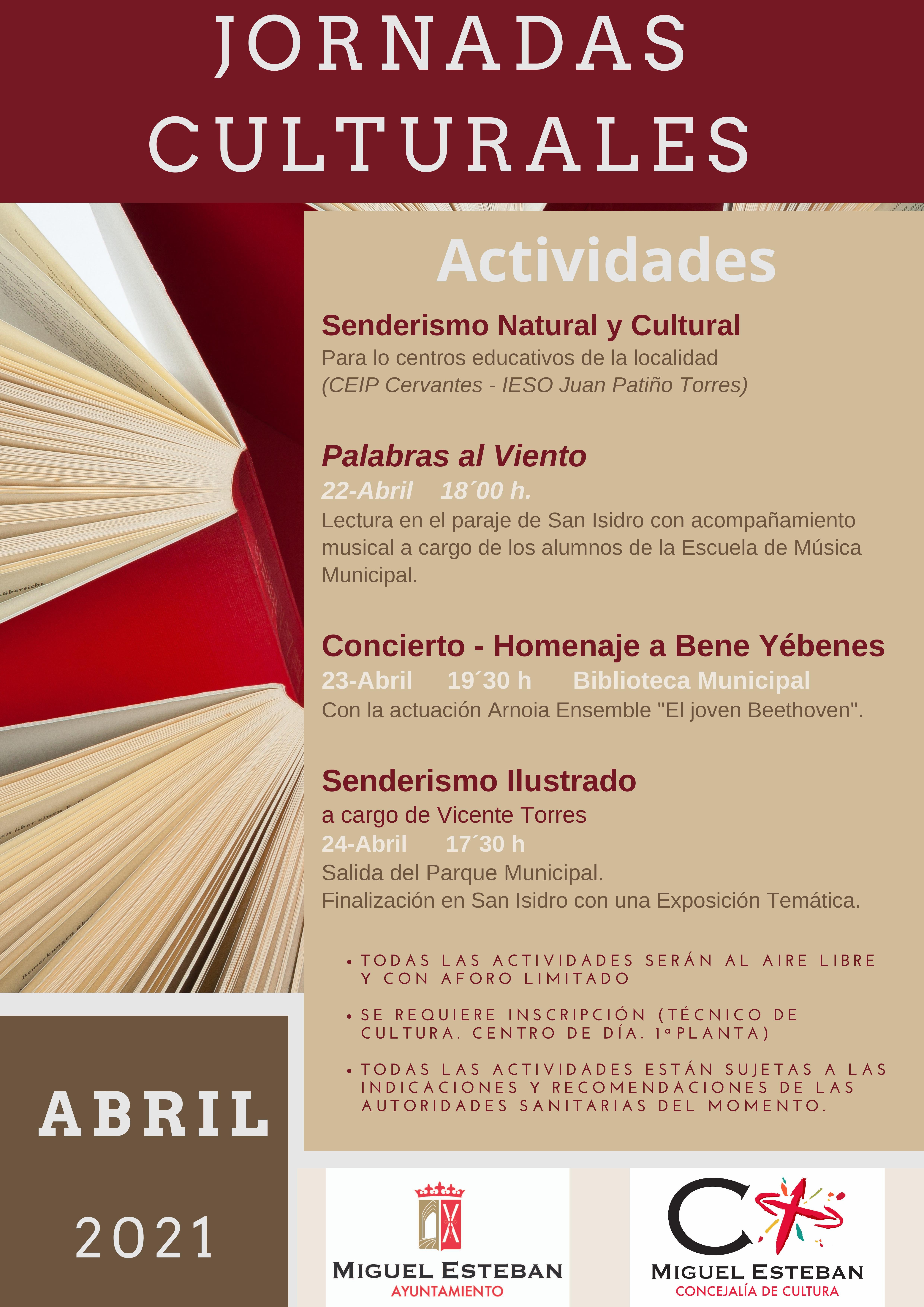 Senderismo, música y lecturas al aire libre centrarán las Jornadas Culturales de Miguel Esteban Senderismo, música y lecturas al aire libre centrarán las Jornadas Culturales de Miguel Esteban