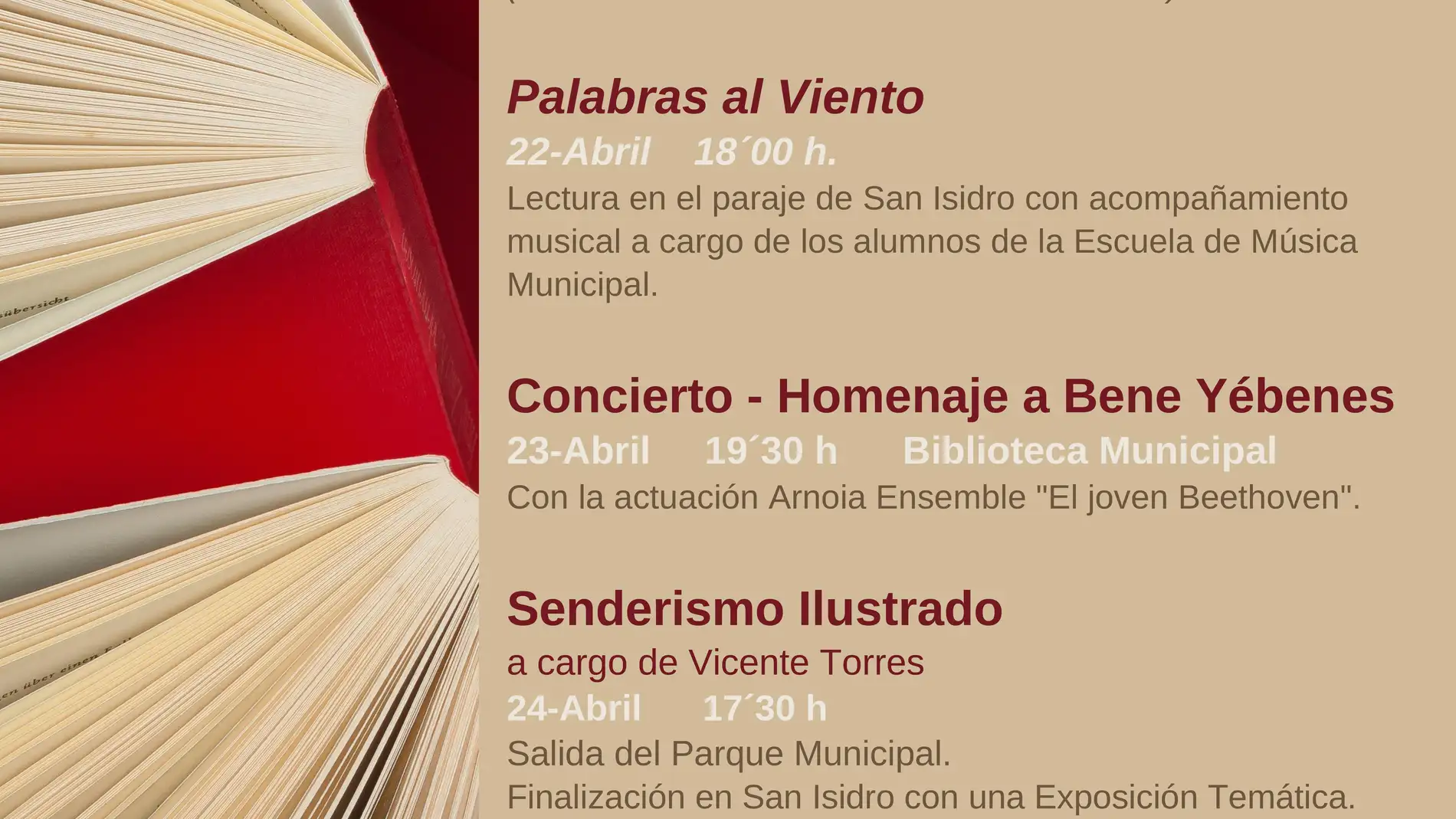 Senderismo, música y lecturas al aire libre centrarán las Jornadas Culturales de Miguel Esteban