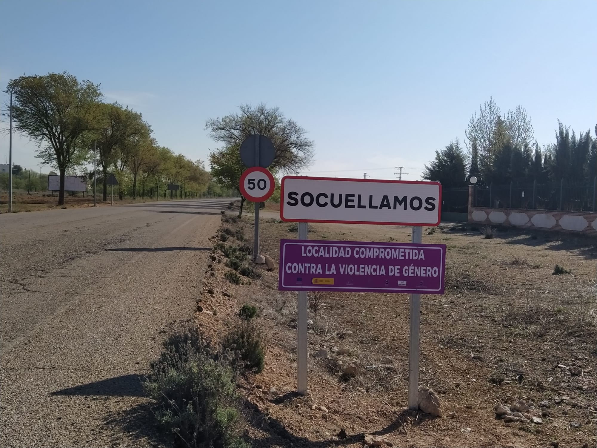 Socuéllamos incorpora también a su termino municipal señalética contra violencia de género Socuéllamos incorpora también a su termino municipal señalética contra violencia de género