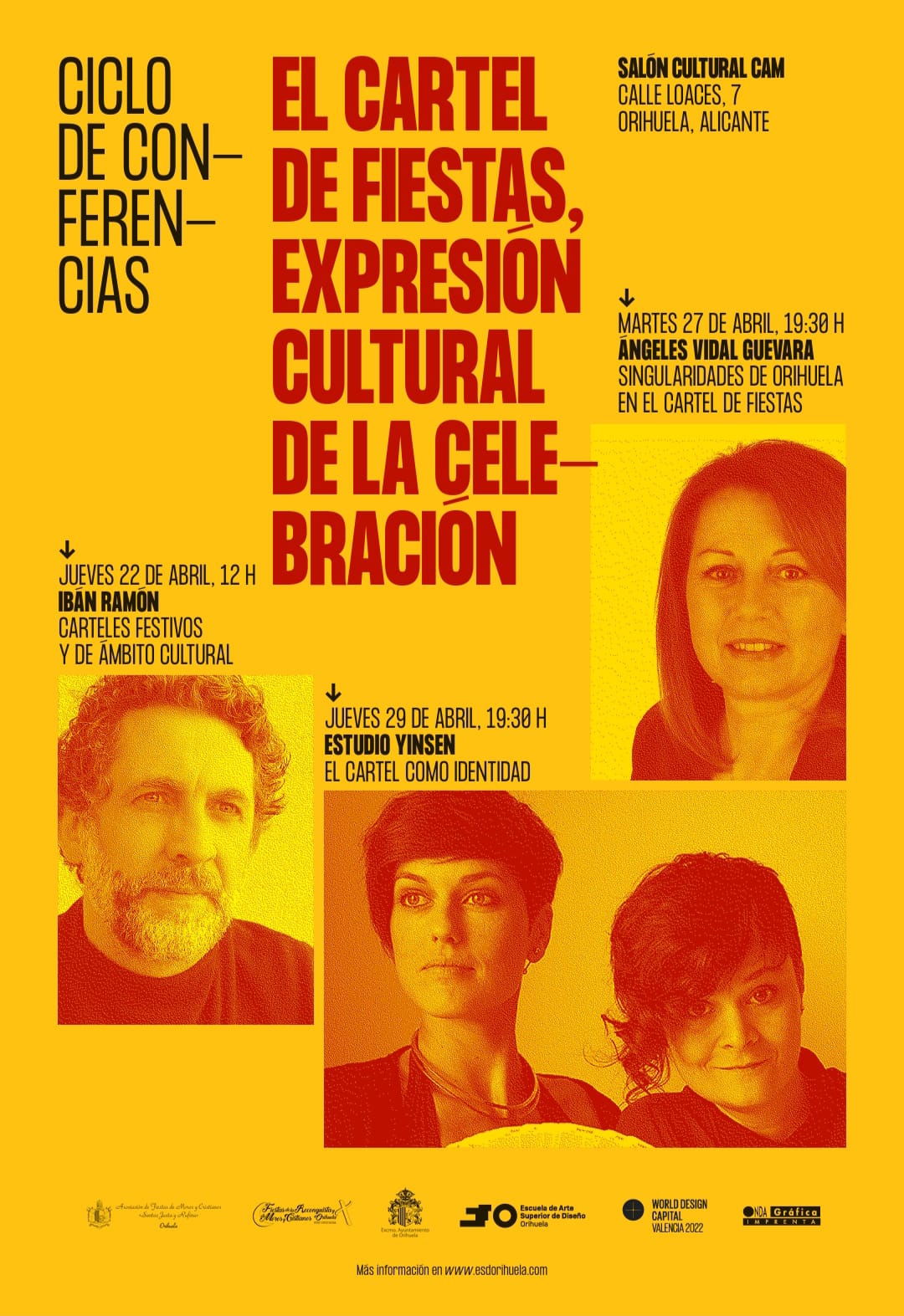 Las citadas conferencias se impartirán, desde el jueves 22 al 29 de abril, en el salón de actos de la Fundación CAM Las citadas conferencias se impartirán, desde el jueves 22 al 29 de abril, en el salón de actos de la Fundación CAM