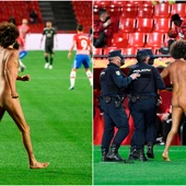 Olmo García salta desnudo a Los Cármenes durante el Granada-Manchester United Olmo García salta desnudo a Los Cármenes durante el Granada-Manchester United