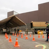 El ejécito instala carpas en IFEME El ejécito instala carpas en IFEME