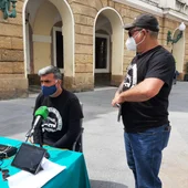 Instantes de la entrevista en Más de Uno de los representantes sindicales Instantes de la entrevista en Más de Uno de los representantes sindicales