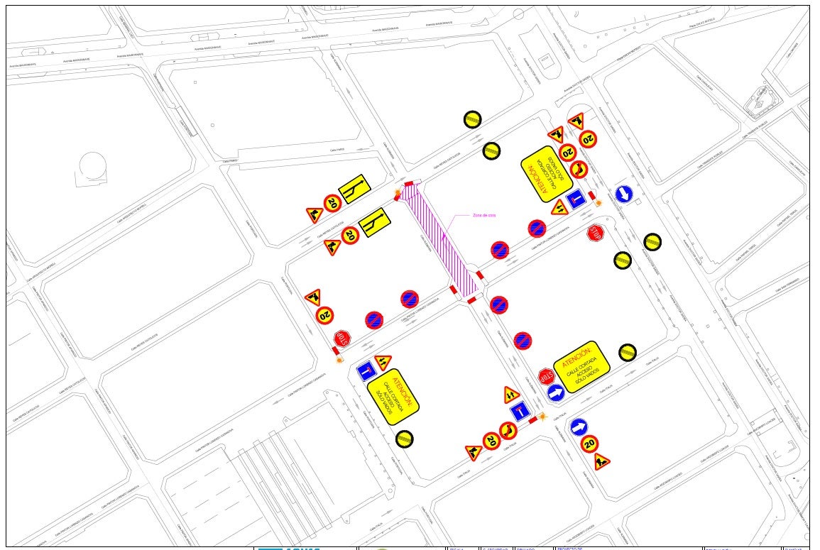Cortes de tráfico en el centro de la ciudad por obras de Aguas de Alicante desde el lunes Cortes de tráfico en el centro de la ciudad por obras de Aguas de Alicante desde el lunes