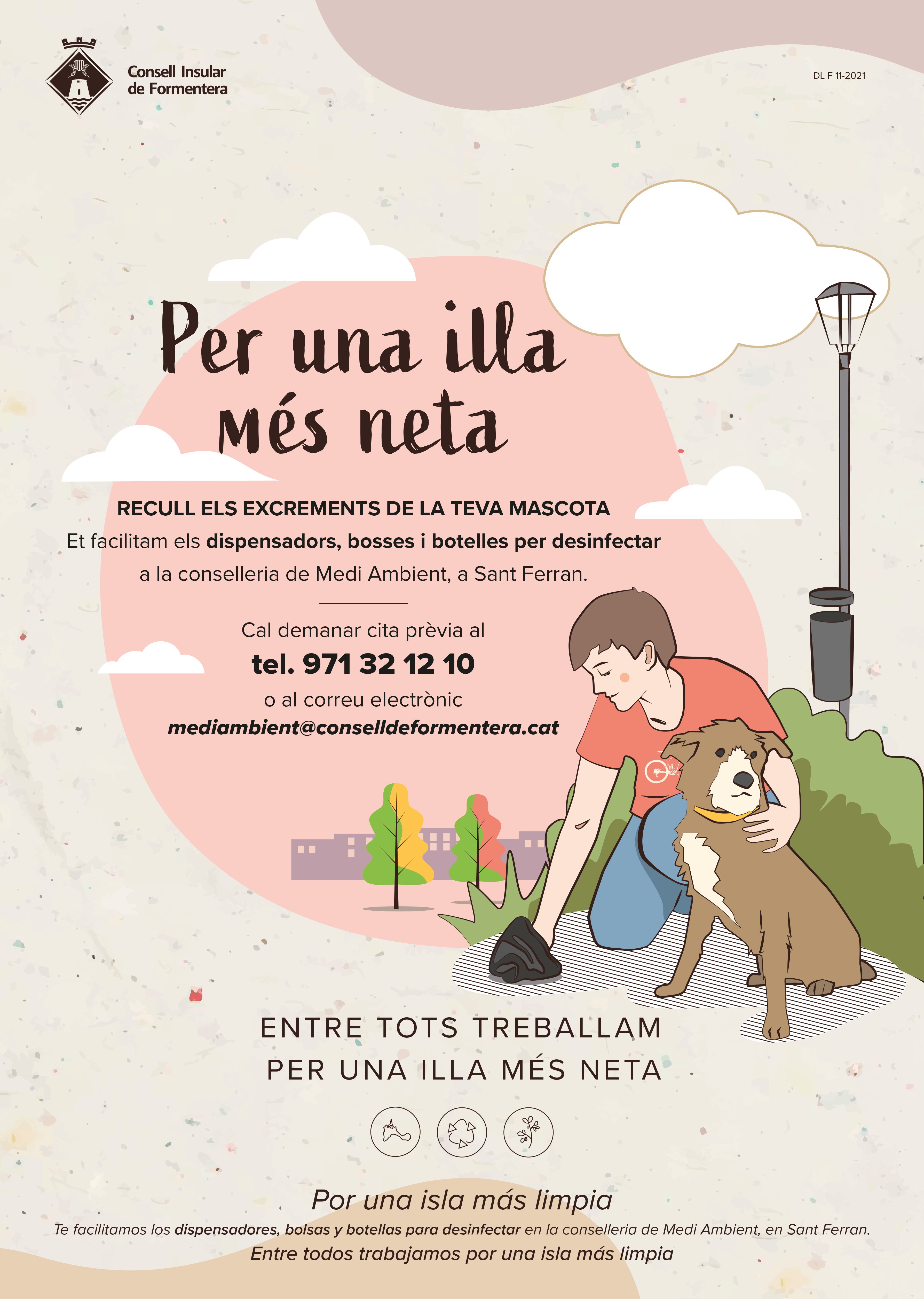El Consell de Formentera reparte dispensadores y botellas a los propietarios de perros El Consell de Formentera reparte dispensadores y botellas a los propietarios de perros