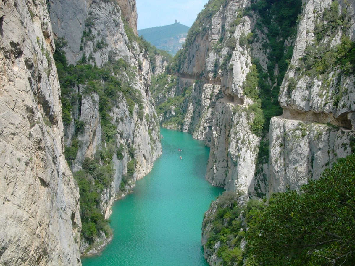 El Congosto de Mont-Rebei desde el agua El Congosto de Mont-Rebei desde el agua