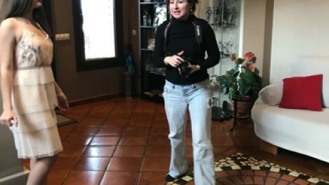 Eva Tirado en una sesi&oacute;n de fotos en Casa Rural Las Abiertas