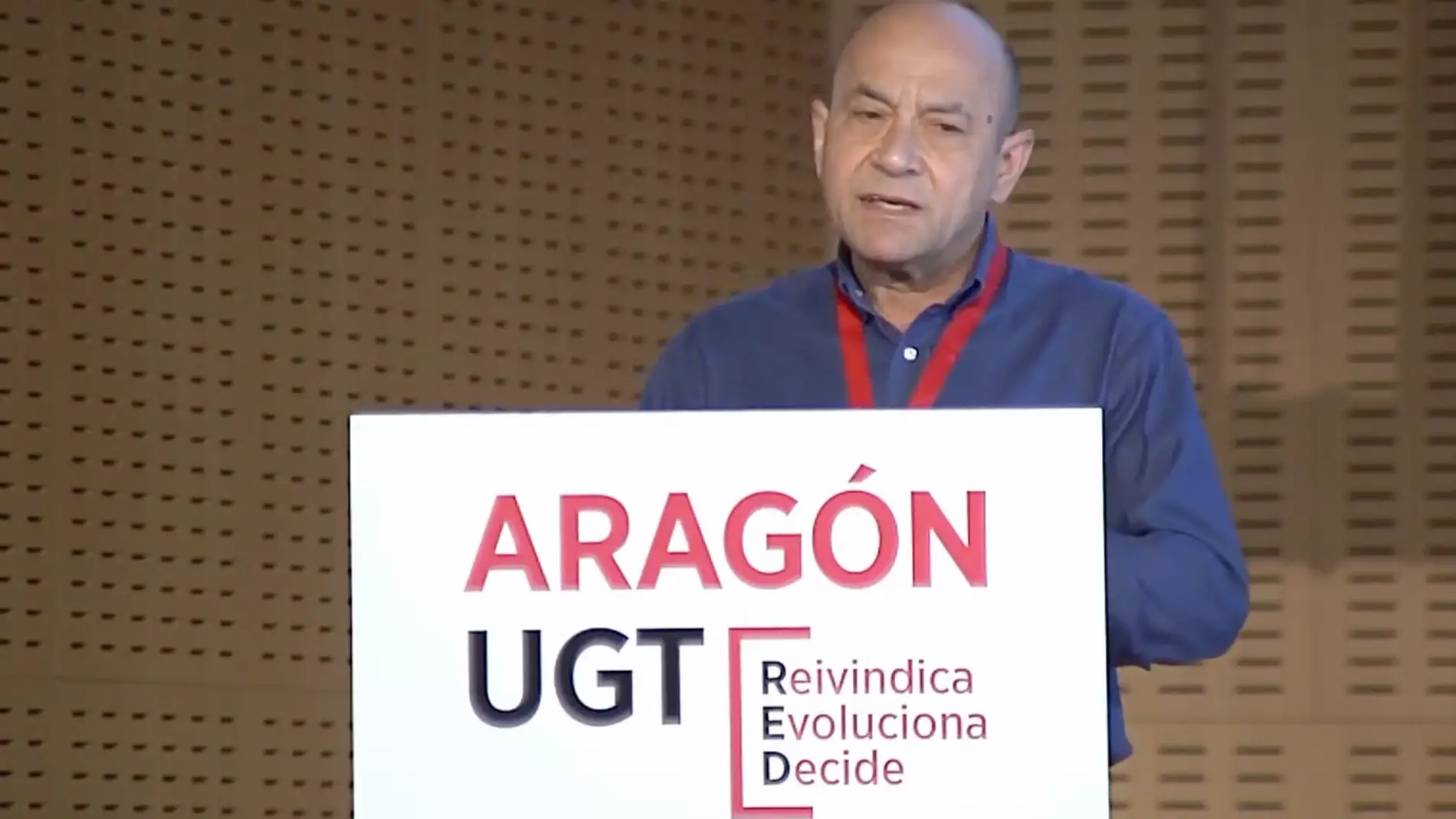 Daniel Alastuey, durante el Congreso de UGT Aragón