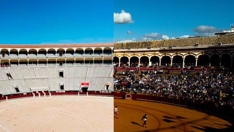 Plaza de toros de Madrid y la de Sevilla