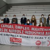 Instantes de la declaración institucional 