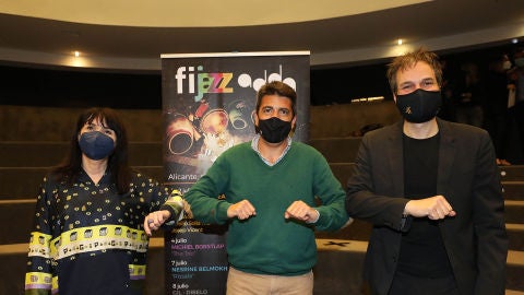 Parra, Mazón y Vicent en la presentación de Fijazz 2021