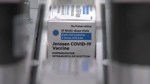 caja de vacuna Janssen caja de vacuna Janssen