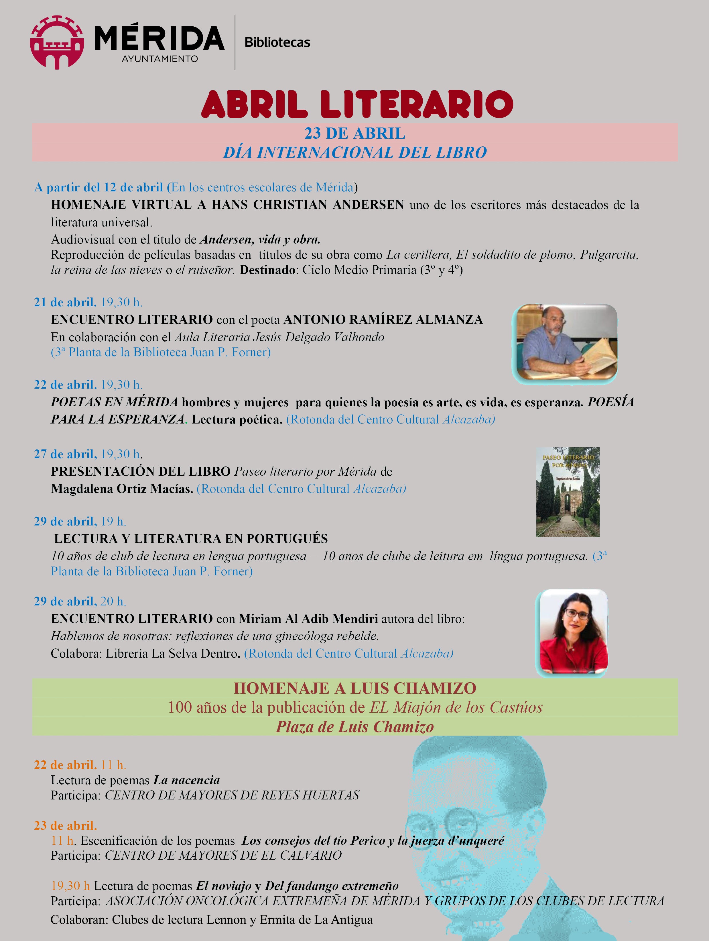 Homenaje a Luis Chamizo en el Día Internacional del Libro Homenaje a Luis Chamizo en el Día Internacional del Libro