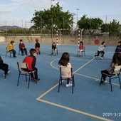 Niños en un colegio de Aspe Niños en un colegio de Aspe