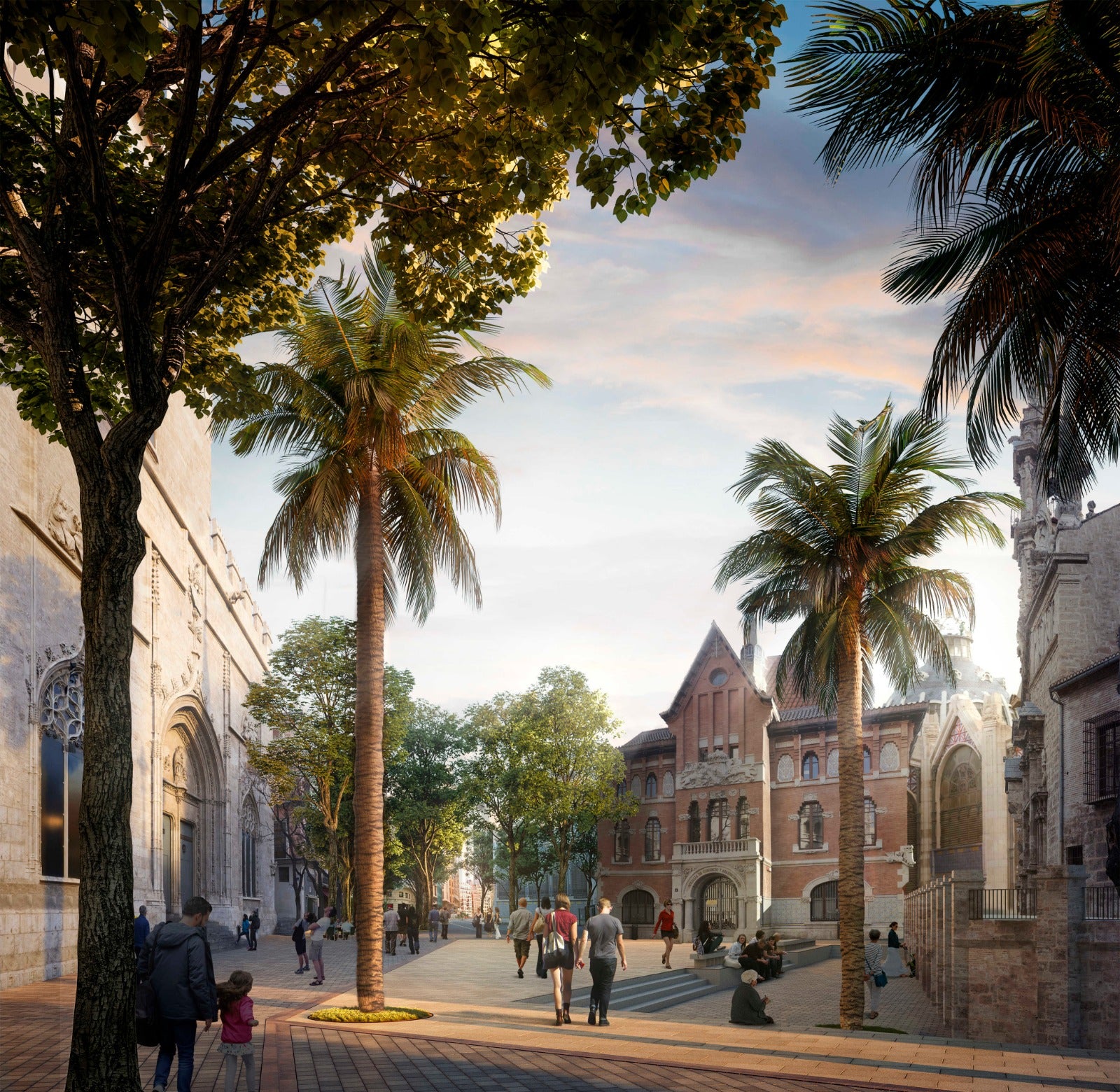 Arrancan las obras de reurbanización del entorno de la Lonja y la plaza de Brujas Arrancan las obras de reurbanización del entorno de la Lonja y la plaza de Brujas
