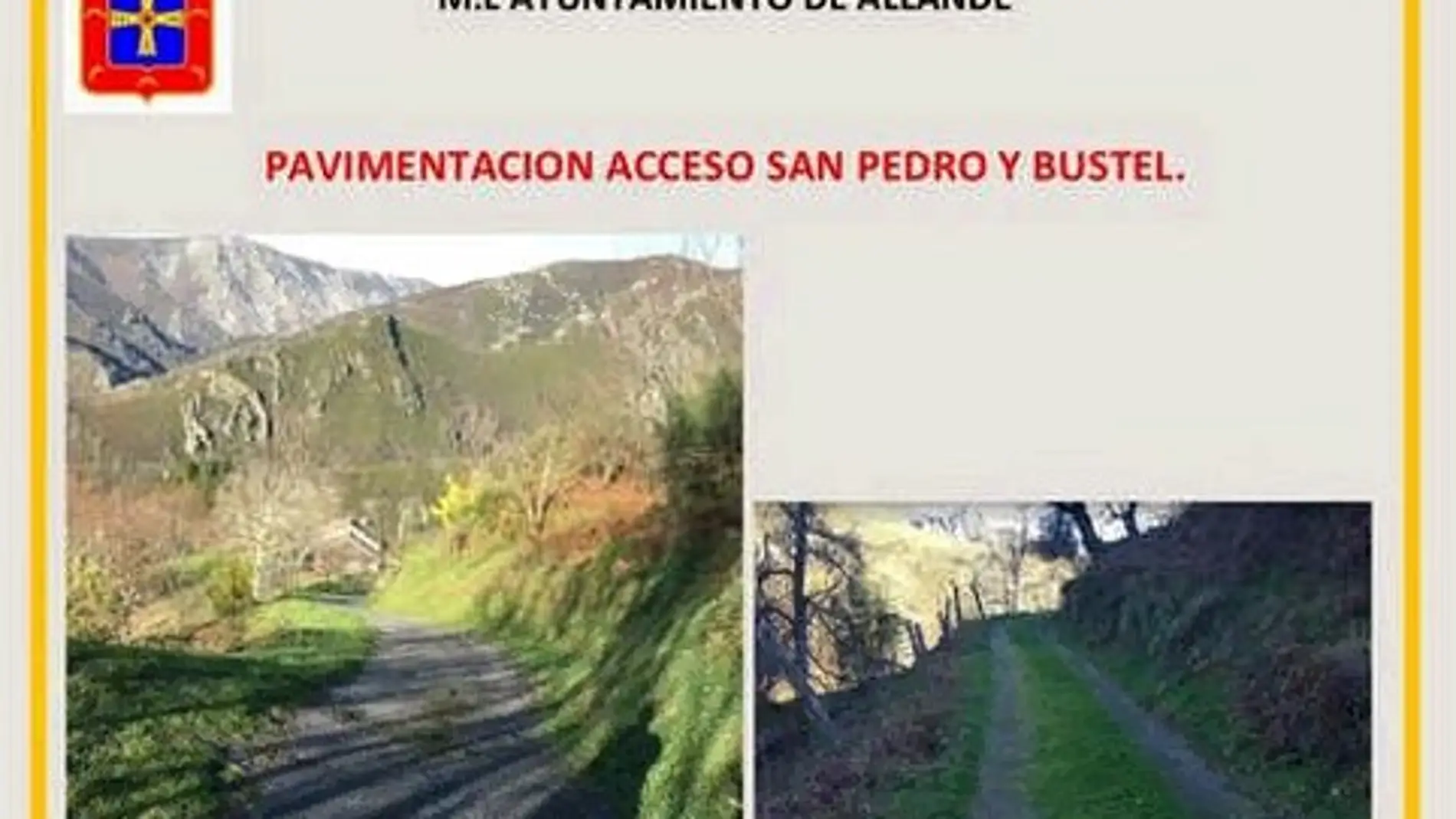 El Ayto licita la obras de pavimentado de los accesos a San Pedro de Lago y Bustel 