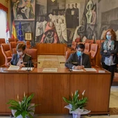 Gámez y Caballero han firmado el convenio Gámez y Caballero han firmado el convenio