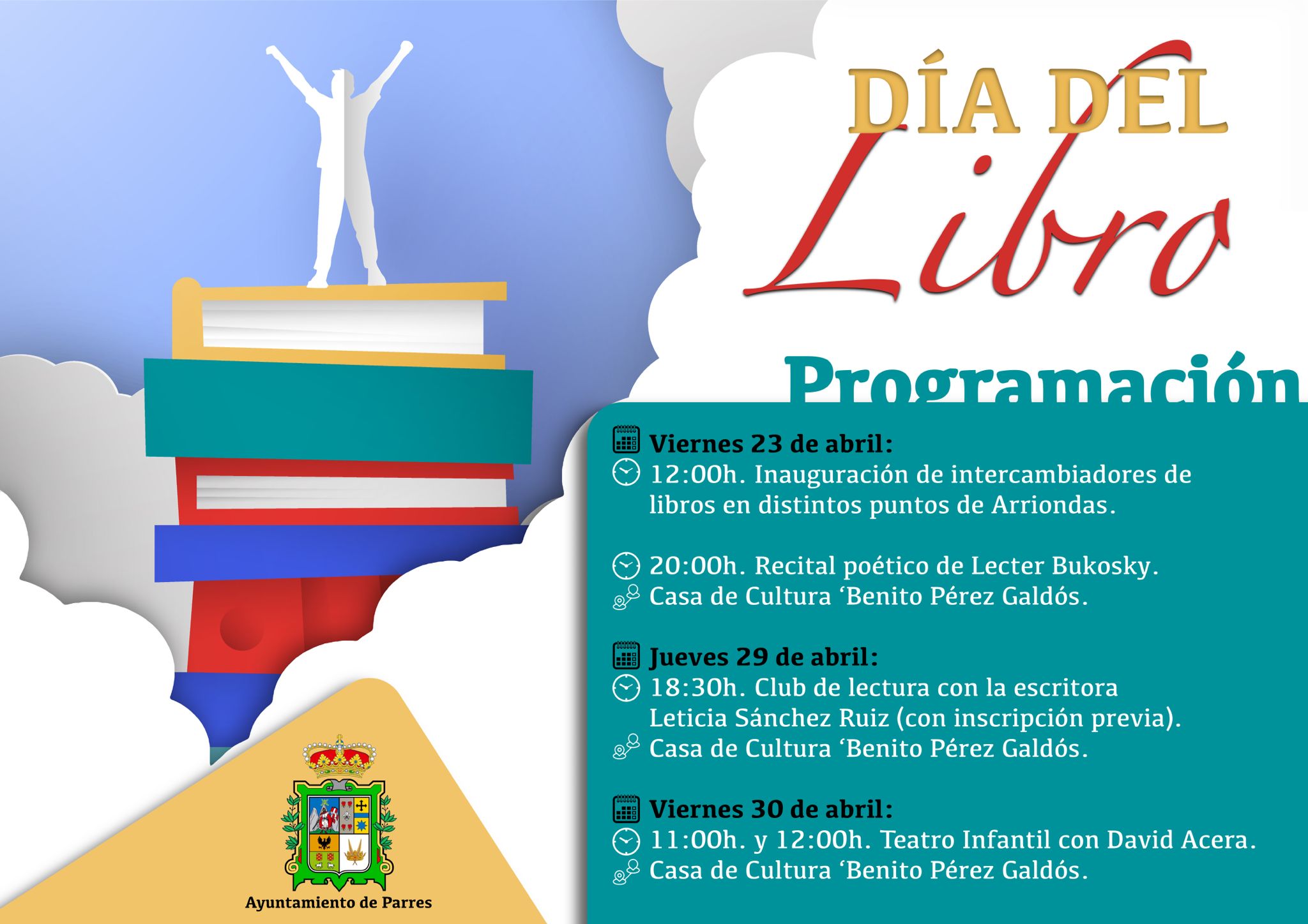 Parres celebra desde este viernes el Día del Libro con un intercambio y un recital Parres celebra desde este viernes el Día del Libro con un intercambio y un recital