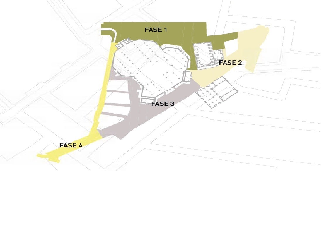 Las obras de la plaza de Brujas se harán por fases para garantizar el acceso al Mercado Central y los comercios Las obras de la plaza de Brujas se harán por fases para garantizar el acceso al Mercado Central y los comercios