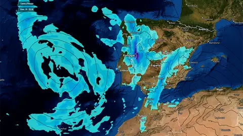 Llega una borrasca cargada de lluvias tras recorrer 5000 kilómetros Llega una borrasca cargada de lluvias tras recorrer 5000 kilómetros