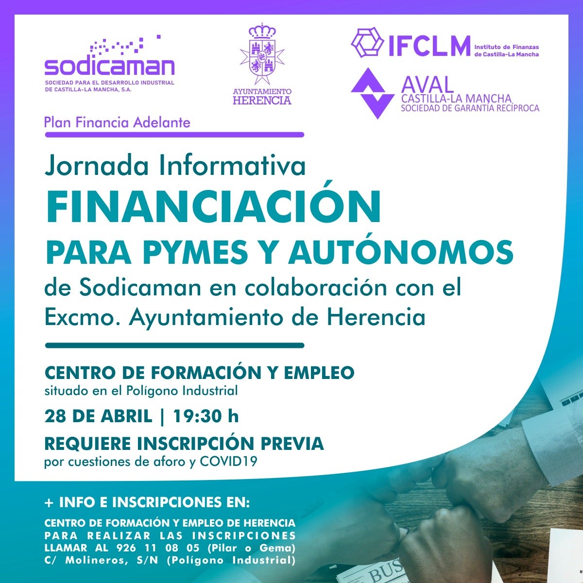 Ayuntamiento y Sodicaman organizan una Jornada Informativa sobre financiación para pymes y autónomos Ayuntamiento y Sodicaman organizan una Jornada Informativa sobre financiación para pymes y autónomos