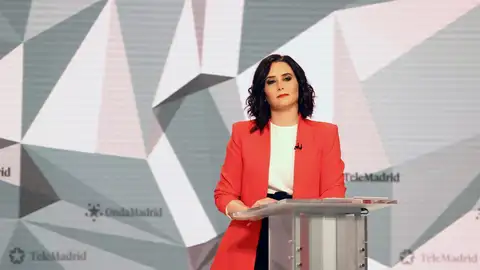 La candidata del Partido Popular a la presidencia de la Comunidad de Madrid, Isabel Díaz Ayuso, durante el debate electoral de Telemadrid La candidata del Partido Popular a la presidencia de la Comunidad de Madrid, Isabel Díaz Ayuso, durante el debate electoral de Telemadrid