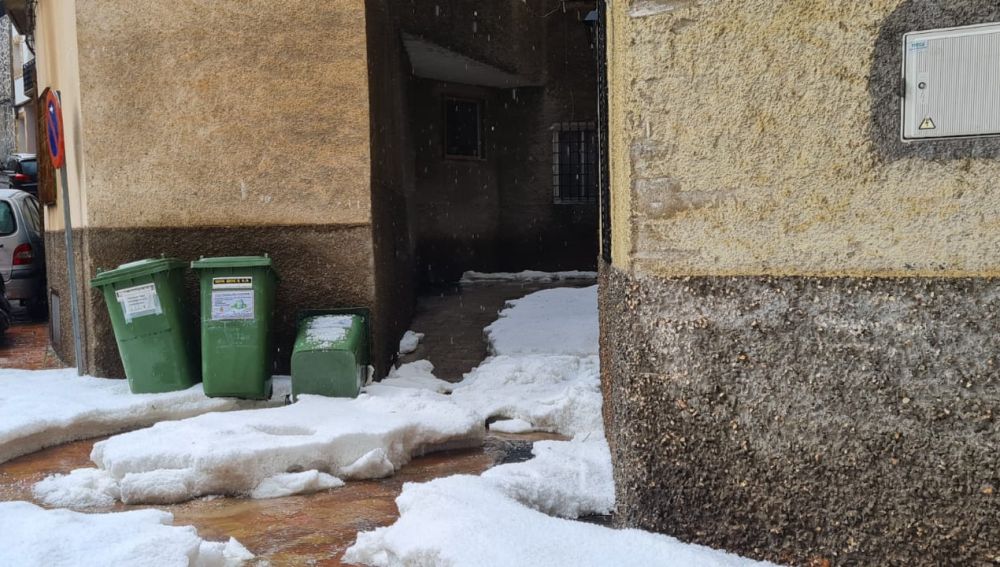 El rastro del granizo en Ayna