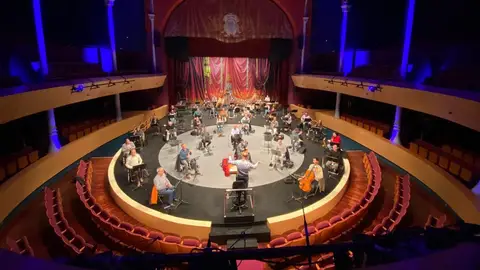 La Banda Sinfónica municipal en un ensayo en el Teatro Circo La Banda Sinfónica municipal en un ensayo en el Teatro Circo