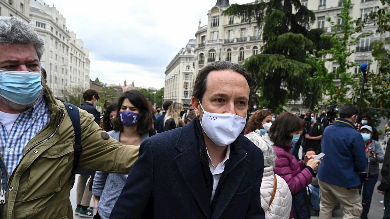 Pablo Iglesias, candidato de Unidas Podemos en la Comunidad de Madrid