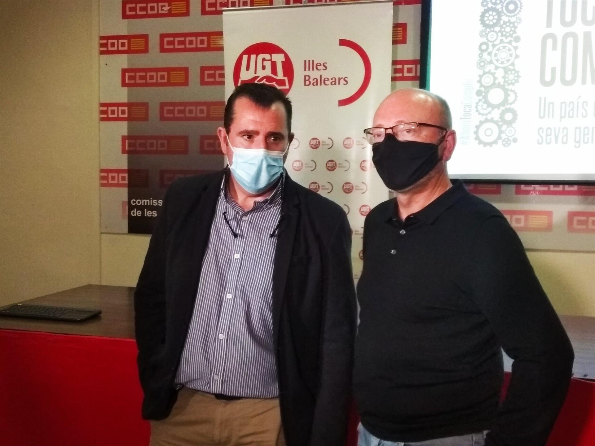 CCOO y UGT Baleares protestarán el 1 de mayo para que la salida de la crisis "no sea a costa de los trabajadores" CCOO y UGT Baleares protestarán el 1 de mayo para que la salida de la crisis "no sea a costa de los trabajadores"
