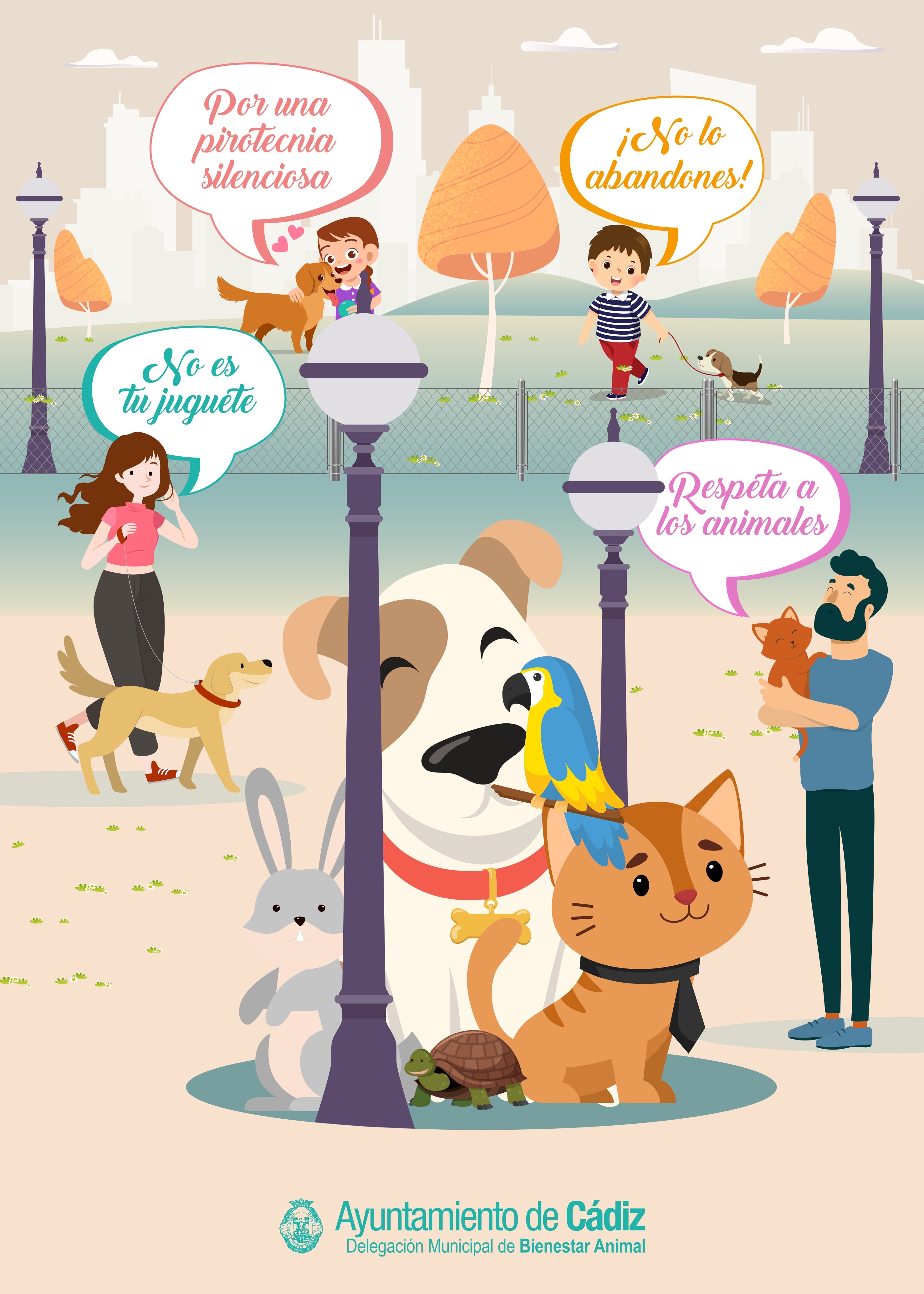 Cádiz realiza una campaña para fomentar el buen trato de los animales de la ciudad Cádiz realiza una campaña para fomentar el buen trato de los animales de la ciudad