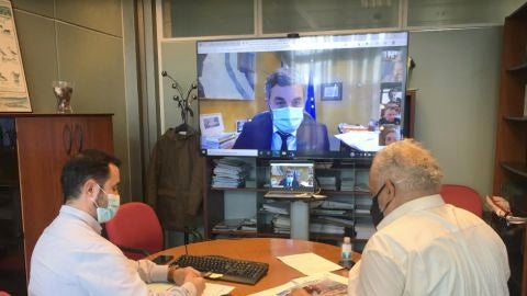 Un momento del encuentro telem&aacute;tico