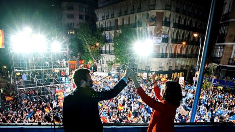 Celebración en Génova tras los resultados de la elecciones autonómicas de Madrid Celebración en Génova tras los resultados de la elecciones autonómicas de Madrid