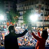 Celebración en Génova tras los resultados de la elecciones autonómicas de Madrid