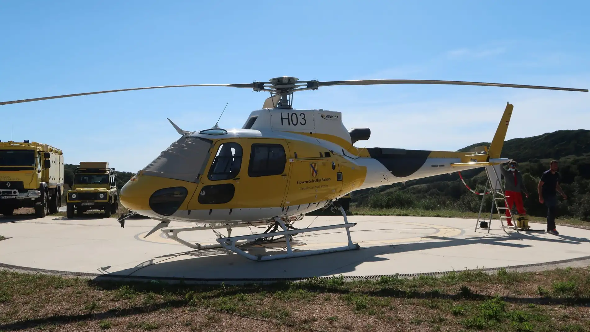Menorca dispone de un helicóptero en el marco del contingente de prevención. 