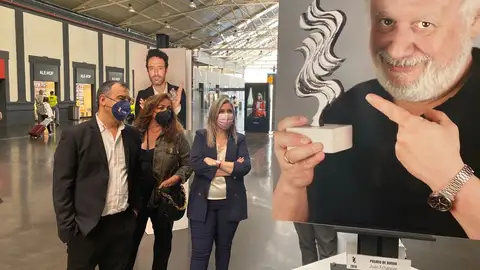 Juan Echanove entre las imágenes expuestas Juan Echanove entre las imágenes expuestas