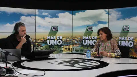 Carlos Alsina con Carmen Calvo en Más de Uno Carlos Alsina con Carmen Calvo en Más de Uno