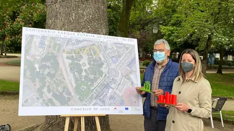 Lara Méndez, alcaldesa de Lugo Proyecto parque Rosalía de Castro
