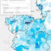 Mapa de incidencia acumulada. Detalle Valdepeñas