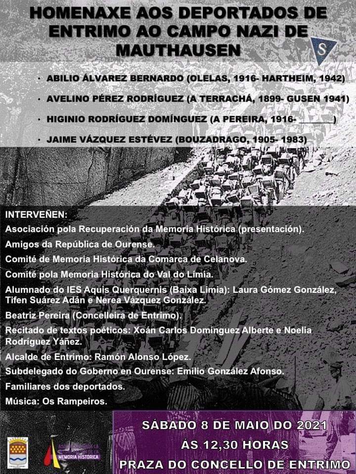 Homenaxe a 4 ourensáns deportados a Mauthausen Homenaxe a 4 ourensáns deportados a Mauthausen