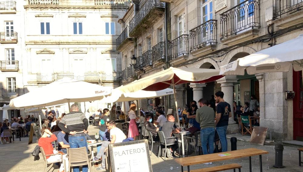 Terraza plaza de la Constitución en Vigo Terraza plaza de la Constitución en Vigo