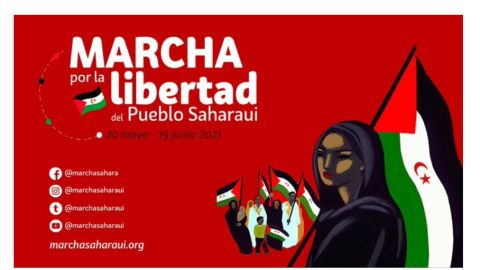 Marcha por la libertad del pueblo saharaui.