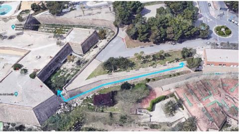 Ubicación de la nueva pasarela exterior Ubicación de la nueva pasarela exterior